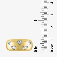 Diamond Addiction (G-H / I1-I2) Womens 9.5MM 1/10 CT. T.W. Lab Grown White Diamond 14K Gold Over Silver Band
