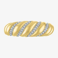 Diamond Addiction (G-H / I1-I2) Womens 7MM 1/10 CT. T.W. Lab Grown White 14K Gold Over Silver Band