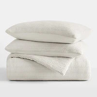 Casual Comfort Waffle Textured Midweight Down Alternative Comforter Set