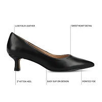 Journee Collection Pammie Womens Pointed Kitten Heel Pumps