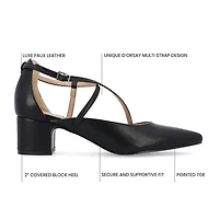 Journee Collection Galvinn Womens Pointed Flat Heel Pumps
