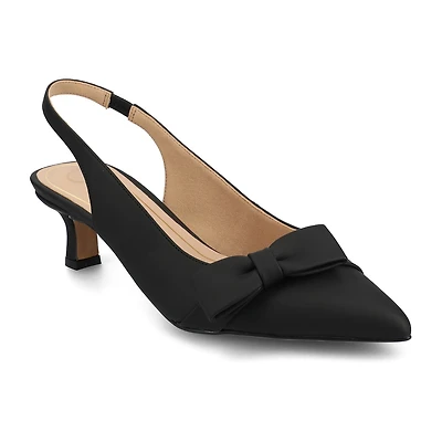 Journee Collection Paloma Womens Pointed Closed Toe Kitten Heel Pumps