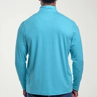 Antigua Mens Mock Neck Long Sleeve Quarter-Zip Pullover