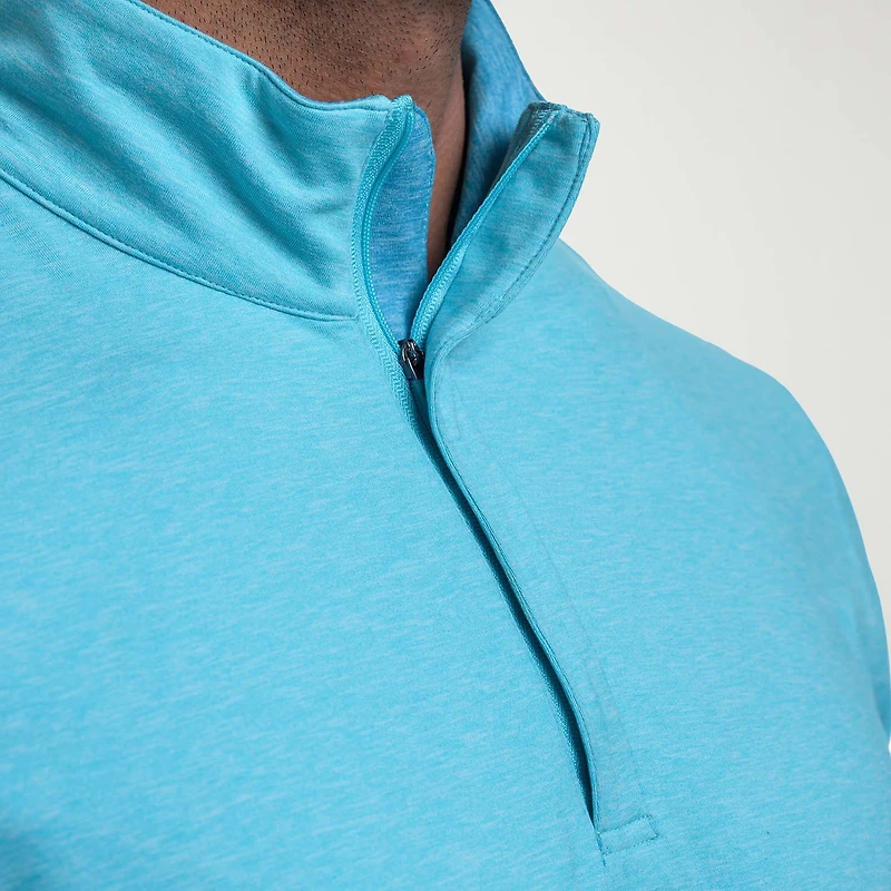 Antigua Mens Mock Neck Long Sleeve Quarter-Zip Pullover