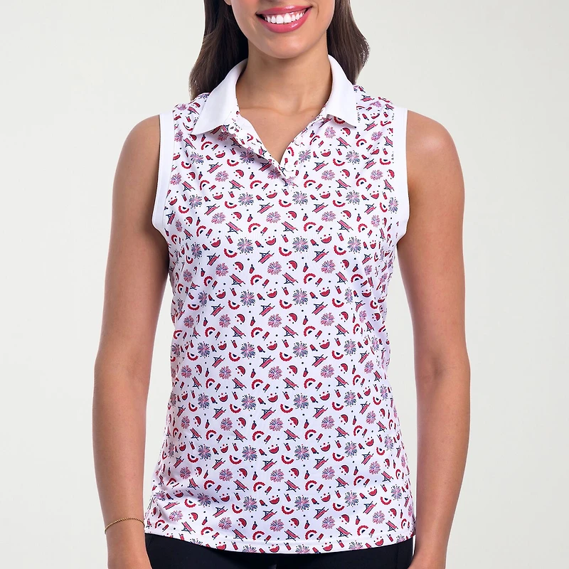 Antigua Spring 2025 Womens Sleeveless Polo Shirt