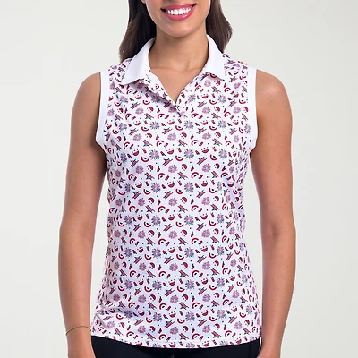 Antigua Spring 2025 Womens Sleeveless Polo Shirt