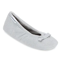 Isotoner Microterry Womens Ballerina Slippers