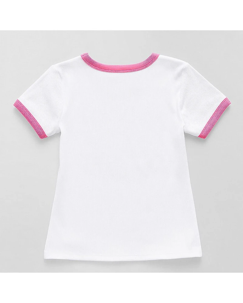 Thereabouts Rib Little & Big Kid Girls Crew Neck Short Sleeve Classic Fit Graphic T-Shirt
