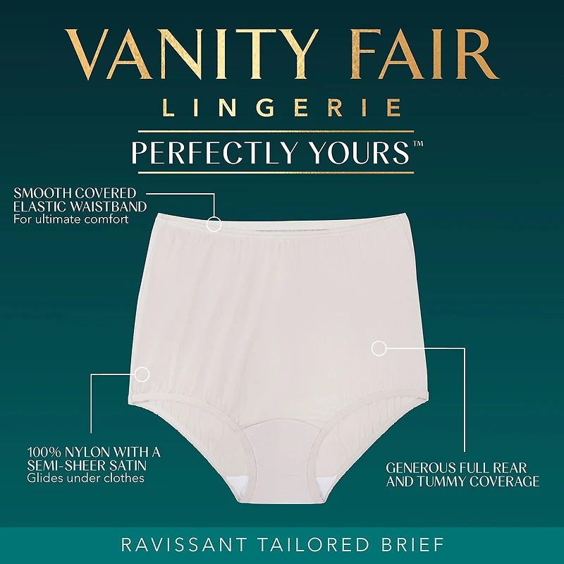 Vanity Fair® Perfectly Yours® Ravissant® Nylon 3 Pack Brief Panty - 15711