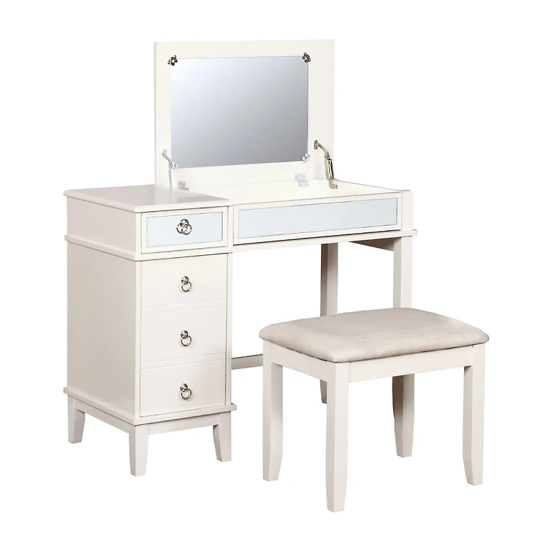 Linon Eva 2-pc. Vanity & Stool Set