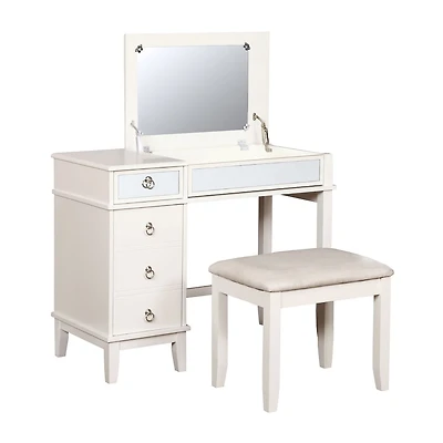 Linon Eva 2-pc. Vanity & Stool Set