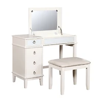 Linon Eva 2-pc. Vanity & Stool Set