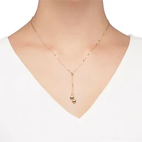 Gold Addiction Lariat Style Womens 14K Gold 18 Inch Y Necklace