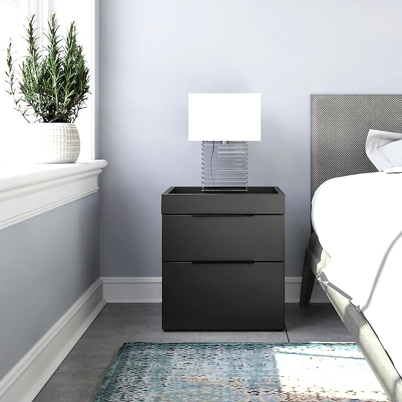 Capri Bedroom Collection 2-Drawer Nightstand