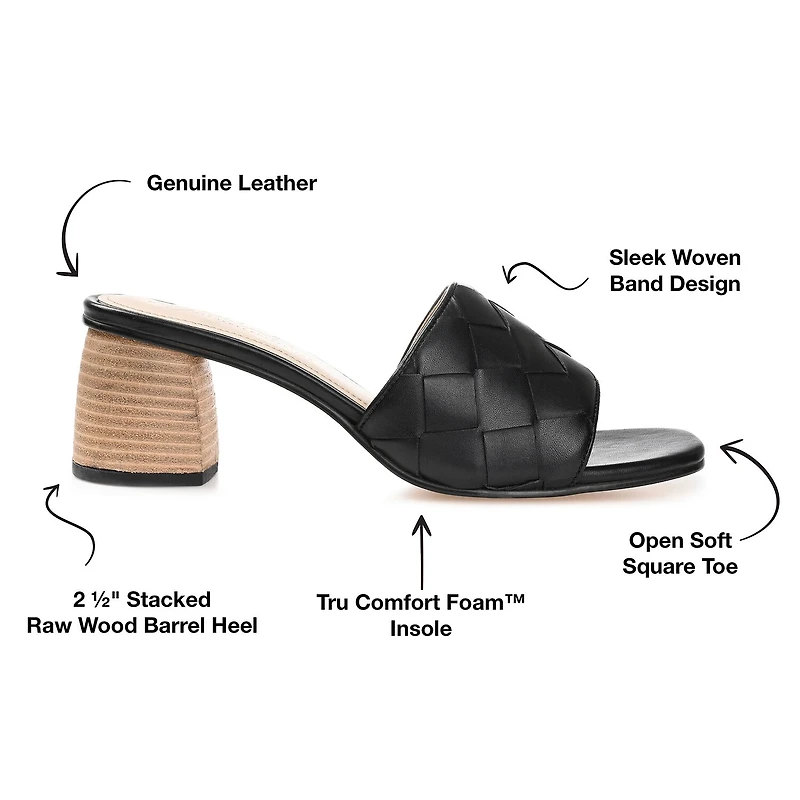 Journee Signature Kellee Womens Square Open Toe Stacked Heel Pumps