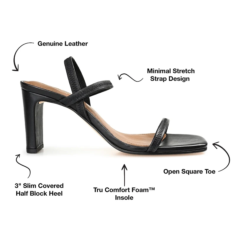 Journee Signature Lenonn Womens Square Open Toe Block Heel Pumps