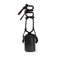 Journee Signature Railee Womens Round Open Toe Stacked Heel Pumps