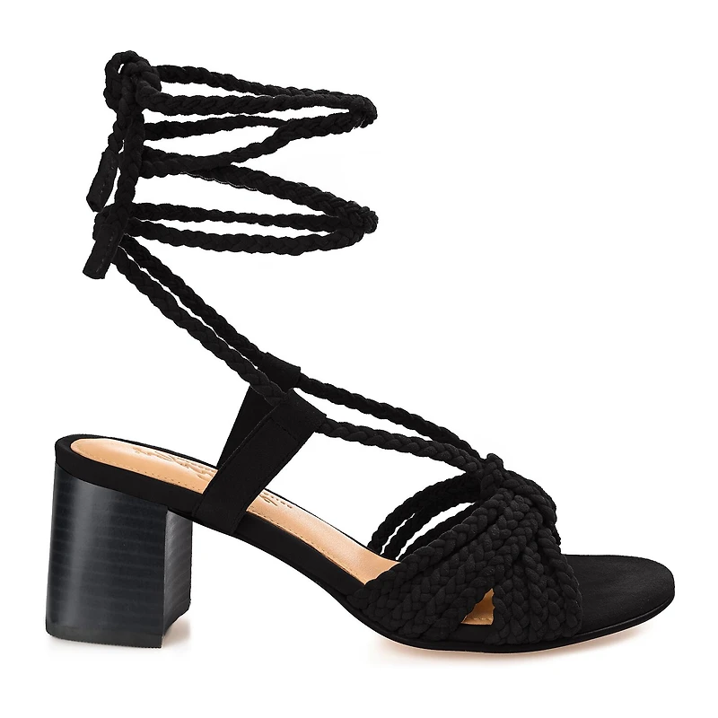 Journee Signature Railee Womens Round Open Toe Stacked Heel Pumps