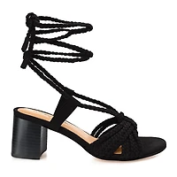 Journee Signature Railee Womens Round Open Toe Stacked Heel Pumps
