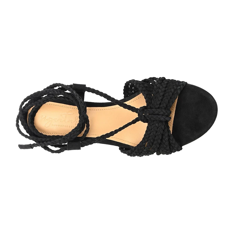 Journee Signature Railee Womens Round Open Toe Stacked Heel Pumps
