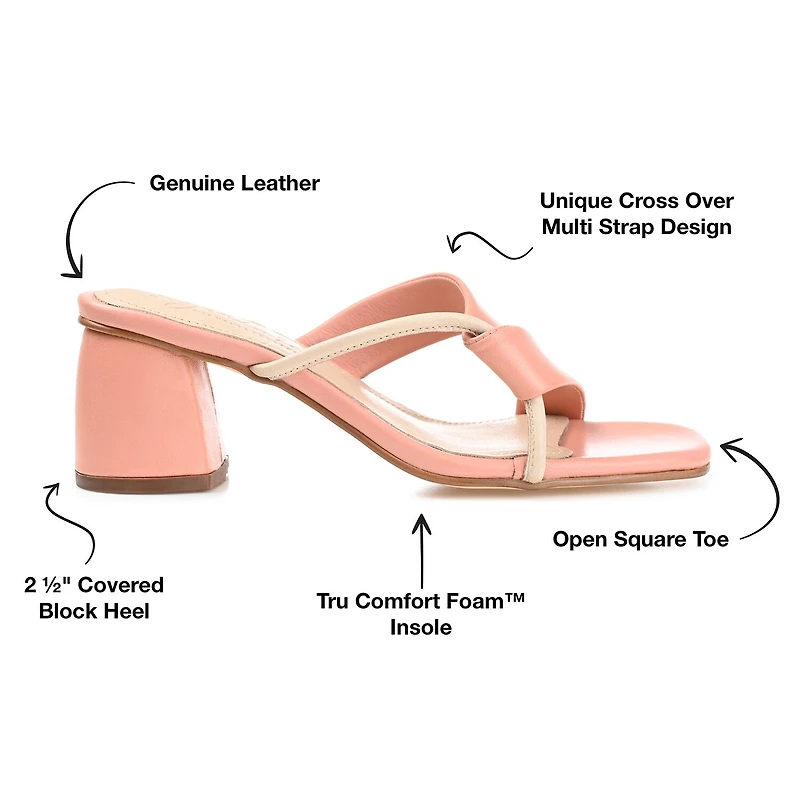 Journee Signature Jossette Womens Square Open Toe Block Heel Pumps