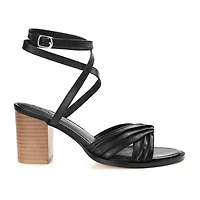 Journee Signature Freeda Womens Round Open Toe Stacked Heel Pumps
