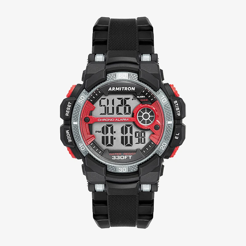 Armitron Mens Chronograph Black Strap Watch 40/8486rbk
