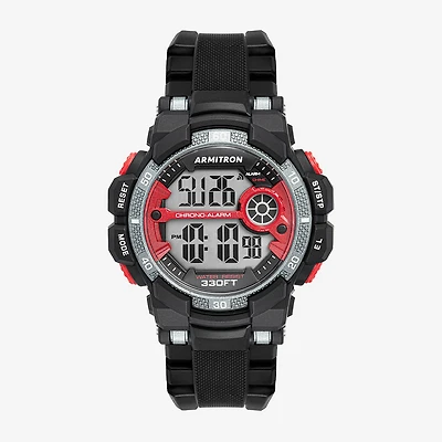 Armitron Mens Chronograph Black Strap Watch 40/8486rbk