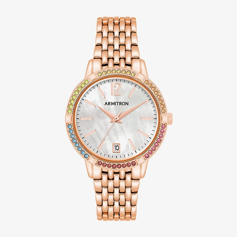 Armitron Womens Rose Goldtone Stainless Steel Bracelet Watch 75/5887mprr