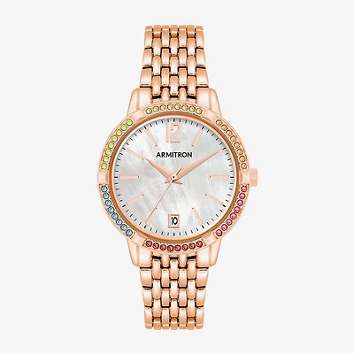 Armitron Womens Rose Goldtone Stainless Steel Bracelet Watch 75/5887mprr