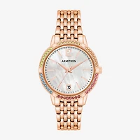 Armitron Womens Rose Goldtone Stainless Steel Bracelet Watch 75/5887mprr