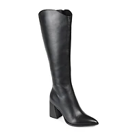 Journee Signature Womens Laila Stacked Heel Dress Boots