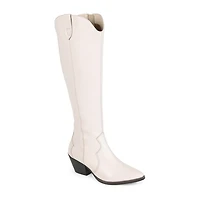 Journee Signature Womens Pryse Block Heel Dress Boots
