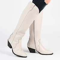 Journee Signature Womens Pryse Block Heel Dress Boots