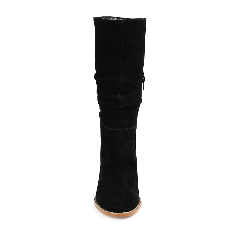 Journee Signature Womens Syrinn Stacked Heel Slouch Boots