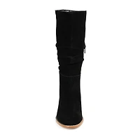 Journee Signature Womens Syrinn Stacked Heel Slouch Boots