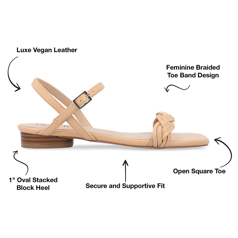 Journee Collection Womens Verity Ankle Strap Flat Sandals