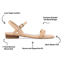 Journee Collection Womens Verity Ankle Strap Flat Sandals