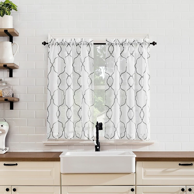 No 918 Micah 2-pc. Rod Pocket Window Tier
