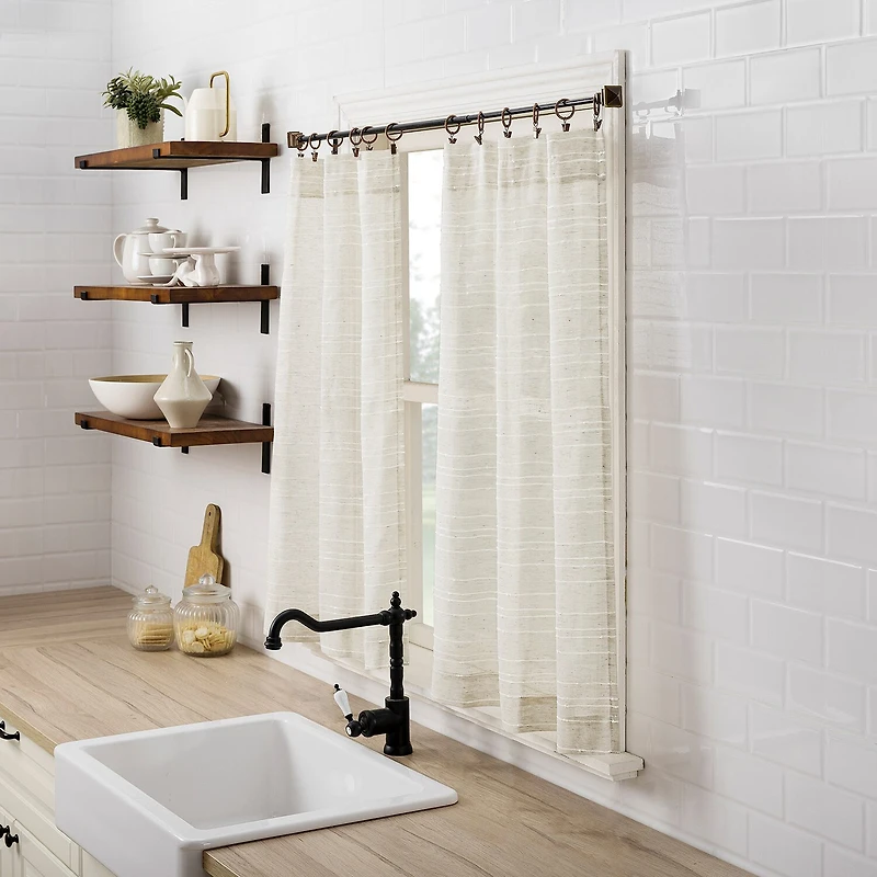 No 918 Teagan 2-pc. Rod Pocket Window Tier