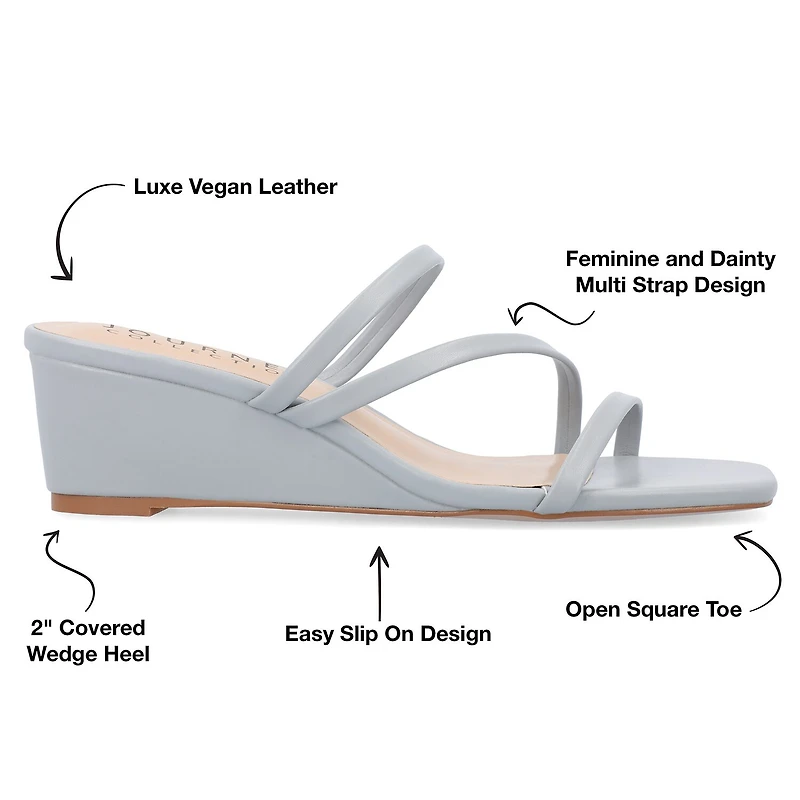 Journee Collection Womens Takarah Wedge Sandals
