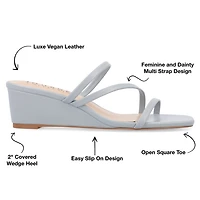 Journee Collection Womens Takarah Wedge Sandals