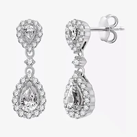 (G-H / Si2-I1) Womens 1 CT. T.W. Lab Grown White Diamond 10K Gold Pear Drop Earrings