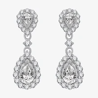 (G-H / Si2-I1) Womens 1 CT. T.W. Lab Grown White Diamond 10K Gold Pear Drop Earrings