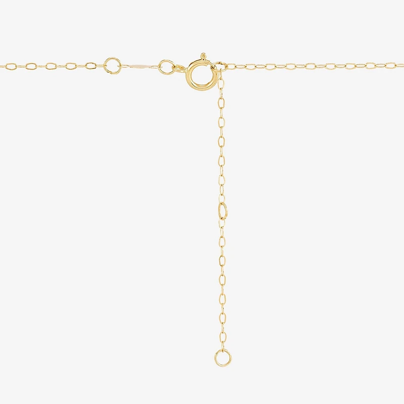 Womens 10K Gold Cross 18 Inch Pendant Necklace