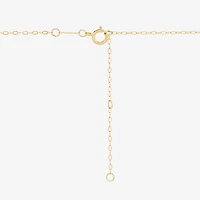 Womens 10K Gold Cross 18 Inch Pendant Necklace