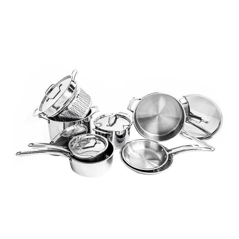 BergHOFF Pro Straight Stainless Steel Tri-Ply 13-pc. Cookware Set