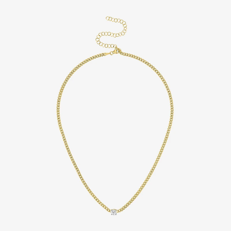 Diamond Addiction (G-H / Si2-I1) Womens 1/ CT. T.W. Lab Grown White Diamond 10K Gold 18 Inch Pendant Necklace