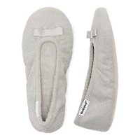Isotoner Microterry Womens Ballerina Slippers