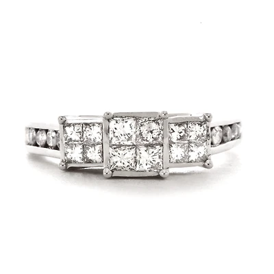 1 CT. T.W. Diamond Ring 10K White Gold